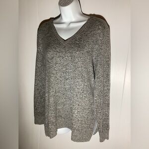 Lucky Brand Heather Gray Knit Top